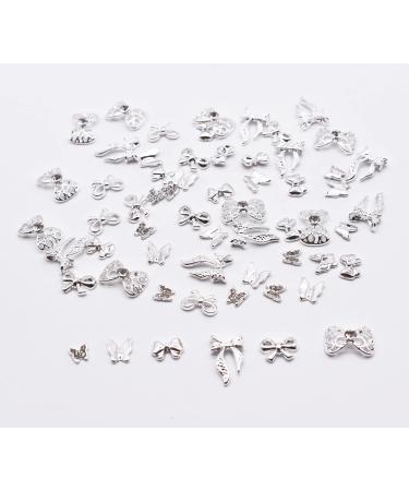 LIFOOST 60Pcs 3D Silver Butterfly Nail Charms - Nail Art Jewels for Women & Girls - Buy Online on GoSupps.com