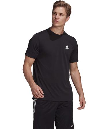 adidas Men's Designed 2 Move Feelready T-Shirt XL - Black/White - Buy Online on GoSupps.com