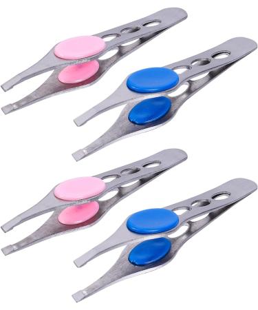 Fomiyes 8-Piece Stainless Steel Eyebrow Clip Set - Sloping & Pointed Tweezers for Makeup & Eyelash Extensions - Rustproof & Durable - Buy Online on GoSupps.com