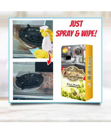 MarryLee Heavy Grease Dirt Cleaning Scorch Marks Remover Kitchen Oil Lemon Flavor Cleaner 2Pcs (White) - Buy Online on GoSupps.com