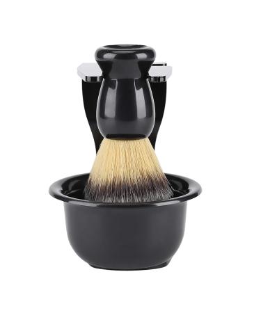 Premium 3-in-1 Shaving Brush and Bowl Set for Men | Badger Hair Brush Shaving Bowl & Holder | Perfect Shaving Kit in Black - Buy Online on GoSupps.com