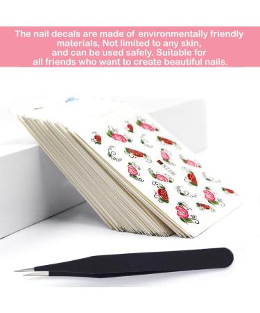 KINGMAS 50 Sheets Nail Art Stickers - Colorful Flower & Butterfly Water Transfer Decals for DIY Nail Design - Manicure Tips Decor - Classic Style - Buy Online on GoSupps.com