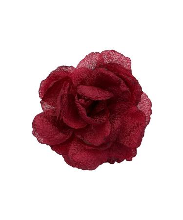 KABELIFE Elegant ladies accessories hair flowers hair blossom hair clip hair accessories flower brooch corsage many colors (wine red)