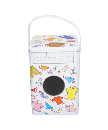 JTBDWOSK Washing Powder Can Household Laundry Powder Storage Tin Metal Washing Powder Can Washing Powder Storage Container for Cleaning Products Multi colored