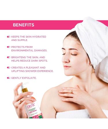 O.trix Strawberry & Peach Hydrating Body Wash | Sulphate & Paraben-Free | Nourishing & Gentle Cleansing for All | 290ml - Buy Online on GoSupps.com