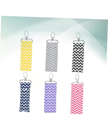  Beatifufu 6 Pieces Key Ring Lipstick Holder For Women Lip Balm Case Ring Bag Key Ring Holder Stick Holder Pouch Lip Balm Miss Classic - Buy Online on GoSupps.com