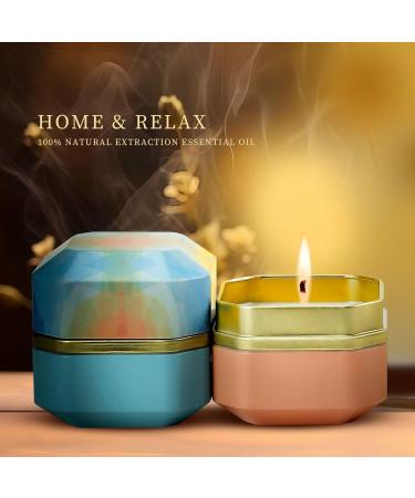 HOME & RELAX Scented Candles - 6 Sets Tin Box | Perfect Gift for Hydrotherapy Weddings Birthdays & More | Long Lasting Candles for Home & Special Occasions - Buy Online on GoSupps.com