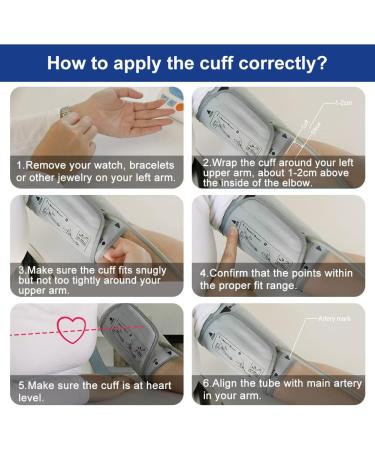 Universal Upper Arm Blood Pressure Cuff - Portable Meter Accessories for 22-32cm | Accurate Blood Pressure Measurement for Seniors - Buy Online on GoSupps.com