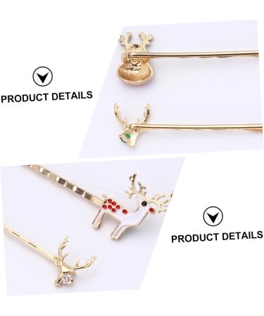 Amosfun 3 Christmas Hair Clips Holiday Party Hairpin Santa Barrettes Bobby Pins Decorative Hair Clips Xmas Kids Hair Pins Hair Clips for Girls Antler Barrette Metal Alloy Side Clip Child - Buy Online on GoSupps.com