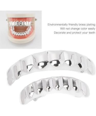 Hip Hop Teeth Halloween Hip Hop Teeth Convenient for Halloween Party for Hip Hop Fashion Shows(Silver) - Buy Online on GoSupps.com