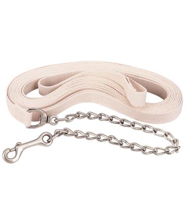 Weaver Leather Flat Cotton Lunge Line with Chain , White , 1-Inch x 27-Feet - Buy Online on GoSupps.com