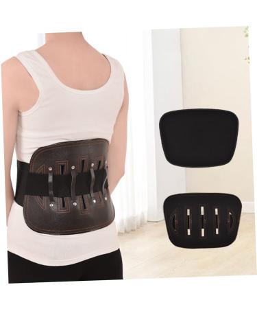 FRCOLOR Spine Massage Stool & Lumbar Support Brace - Back Support for Men & Women - Leather Bracers & Straps - Ideal for Low Back Relief (118x25x2cm Brown - Buy Online on GoSupps.com