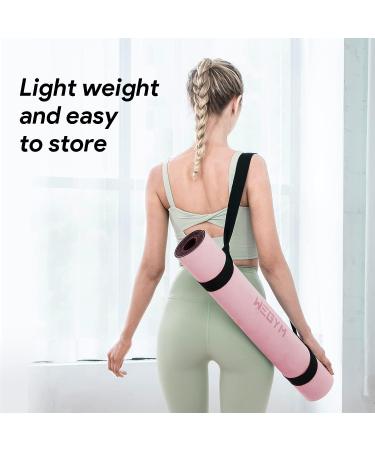 WEGYM Premium 4mm Thick Yoga Mat - Non-Slip & Anti-Tear - Eco-Friendly Fitness Mat for Men and Women - Ideal for Yoga, Pilates, Home Workout - Pink - Buy Online on GoSupps.com