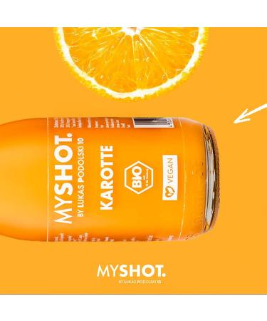 Carrot Shots Pack - for your inner beauty. Organic and vegan. NO sugar NO additives. 7 x 60 ml - Buy Online on GoSupps.com