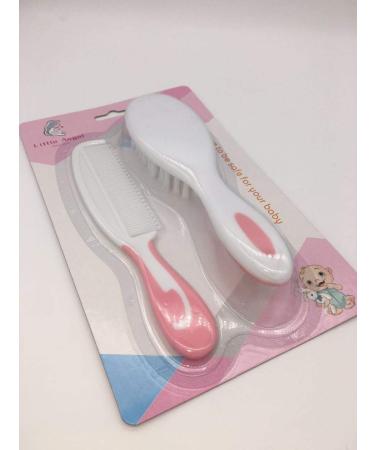 Little Angel Baby Hair Brush and Comb Set - Pink | Baby Brush Kit for Newborns and Infants - Buy Online on GoSupps.com