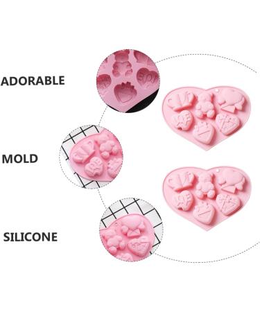 Alipis Chocolate DIY Mold 2pcs Cake Silicone Mold Silicone Molds Chocolate Cake Mold Baking Supply Donut Dog Biscuits 3D 20.7x15.2cm Pink - Buy Online on GoSupps.com
