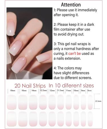  Wahrshei Wahrshei B Set of 26 Semi-Cured Gel Nail Stickers Rose Ombre - Buy Online on GoSupps.com