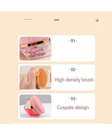Makeup Brush Elastic Flowing Quicksand Handle 2 Pieces Soft Makeup Brush Portable for Beauty Salon - Buy Online on GoSupps.com