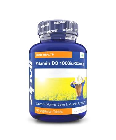 Vitamin D 1000iu 240 Micro Tablets. High Absorption Cholecalciferol D3. Maintains Bone and Muscle Function. Supports The Immune System. Jar of 1000iu 240 Tablets