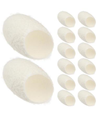 FRCOLOR 100Pcs Exfoliating For Skin Charcoal Jelly Ball Cleanser Antiaging Body Wash Blackheads Removal Cleansing Ball Silk Ball Cocoons Finger White Face Wash Natural A7 100 pcs White