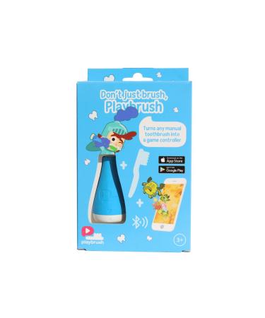 Playbrush - Kids toothbrush attachment that transforms manual toothbrushes into mobile game controllers via Bluetooth encouraging kids to brush in a fun way Blue 1 unit