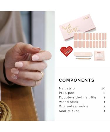 Buy Nailog UV Gel Nail Foil - 20PC Long-Lasting Nail Polish Strips & Gel Stickers for Salon Quality Manicure in Nude Finish - Buy Online on GoSupps.com