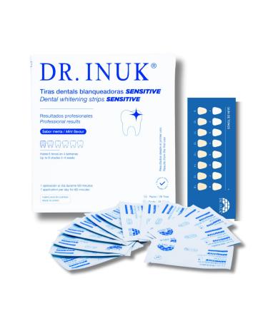 PROFESSIONAL SENSITIVE Teeth Whitening Strips - 14 Gentle Teeth Whitening Applications Peroxide and Acid Free - Made in Spain - Reduces up to 6 Shades in 4 Weeks