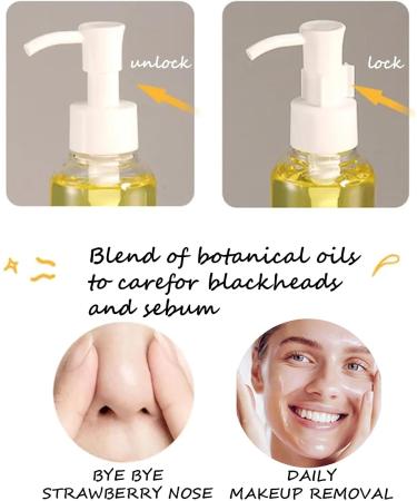Face Cleansing Oil Pore Control Oil Cleanser Blackhead Melting Makeup Remover Deep Cleansing Oil 200ml Pure And Light Oil With Fresh Cleansing Effect - Buy Online on GoSupps.com