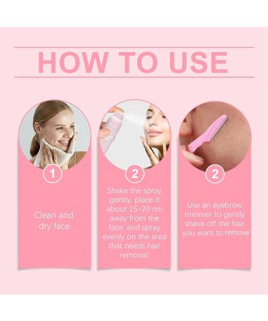 Face Hair Identifier Spray - Highlight Facial Hair Mint Extract Refreshing & Mild Easy to Use - 100ML / 3.38 Fl.Oz - International Shipping Available - Buy Online on GoSupps.com