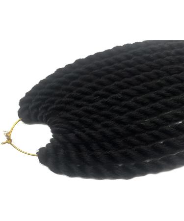 Coolbers 12 Inch Black Havana Mambo Twist Braids Crochet Hair Extensions Synthetic Crochet Braids 12 Roots Jumbo Twist Braids for Women (12 Inch 1B) 12 Inch #1B - Buy Online on GoSupps.com