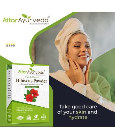 Attar Ayurveda Hibiscus Powder for Hair Growth - Vegan Pure & Natural Dandruff Reduction 100GM - Buy Online on GoSupps.com