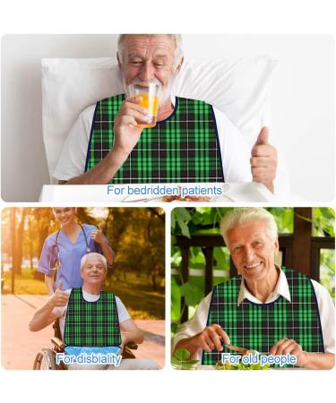 Waterproof Adult Bibs for Men with Crumb Catcher - Reusable & Washable Dining Bibs for Elderly - Clothing Protector for Eating - Buy Online on GoSupps.com