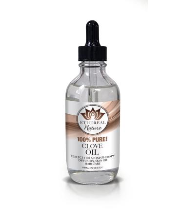 Ethereal Nature 100% Pure! Clove Oil Perfect For Aromatherapy Diffusers Skin and Hair Care Beauty DIY 4 FL OZ