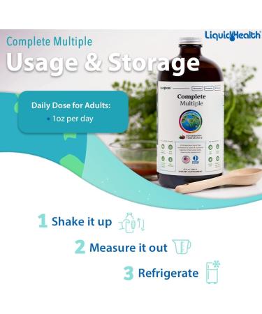 LIQUIDHEALTH Complete Multiple Adult Liquid Multivitamin - Essential Vitamins Minerals & Nutrients Immune Support Gut Health Energy Detox - Made in USA Vegan Non-GMO Sugar-Free (2 Pack) Boysenberry Pomegranate (Pack  - Buy Online on GoSupps.com