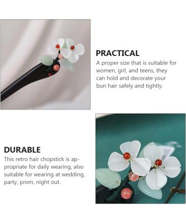 LALAFINA Hanfu Hairpin Flower Hair Chopsticks Flower Headpiece Vintage Hair Accessories Hair Barrettes Decorative Hair Clips Wood Hair Sticks Hair Pin Miss Japan Tassel Ebony - Buy Online on GoSupps.com