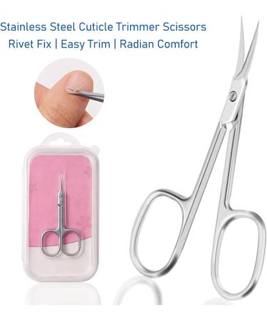 Nail Cuticle Trimmer Scissors Smoothly Arc Shaped Design Manicure Cuticle Trimmer Scissors for Nail Salon - Buy Online on GoSupps.com