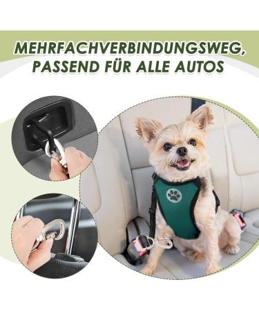 Eyin Dog Harness with Seat Belt for Car - Adjustable & Breathable 2 Carabiner Hooks Safe for Child Seat or Trunk - Green (M) - Buy Online on GoSupps.com