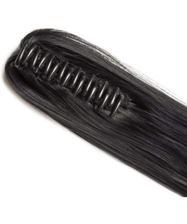 Long Short Claw Ponytail Hair Extension | Clip in Hairpiece | 21 Straight Dark Black - Buy Online on GoSupps.com