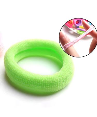 100Pcs Baby Elastics Hair Ties - Candy Color Seamless Girls Hairbands - Multi-Colored Hair Bobbles for Girls - 3cm Ponytail Holder Hair Accessories - Buy Online on GoSupps.com