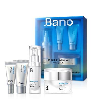 Bano PDRN Skin Care Set - PDRN Firming Cream & Serum Set with Hyaluronic Acid & Peptides | Collagen Cream with Bakuchiol | Face Moisturizer for Sensitive Skin | Korean Skin Care | Fragrance-Free