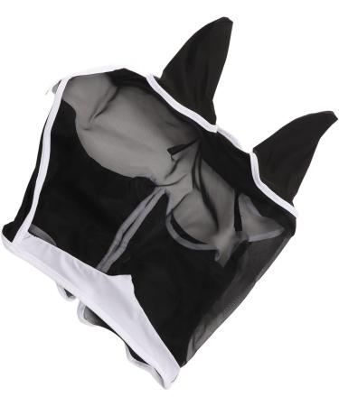 RiToEasysports Black Horse Eye Mask Stretchable Breathable & Removable Mesh Fly Mask with Ears for Ultimate Horse Protection - International Shipping Available - Buy Online on GoSupps.com