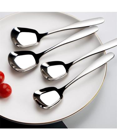 Arithmetic Square Head Stainless Steel Spoons Square Spoons Stainless Steel Square Spoon Square Head Spoons Arithmetic Square Head Spoon Square Head Serving Spoons 6pcs L - Buy Online on GoSupps.com