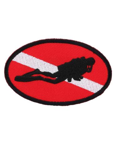 Tauchabzeichen Tauchen Ellipse Flaggen Patch Oval Abzeichen Polyester Tauchen Memento Jeans/Rucksack Patch