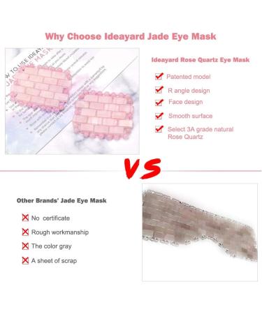 ideayard Rose Quartz Eye Mask Anti Aging Eye - 100% Natural Jade Rose Quartz Cooling Eye Mask Mini Rose - Buy Online on GoSupps.com