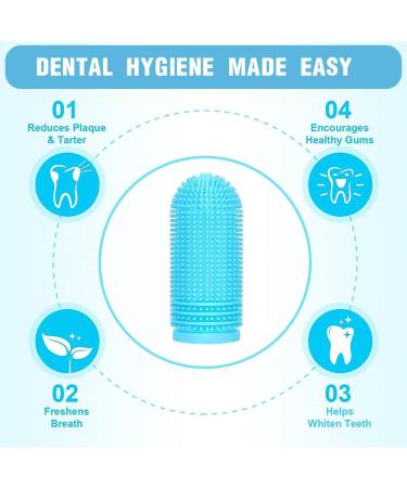 Dog Toothbrush Fingerling - Bileumec 360 Silicone Finger Dental Care for Dogs | 4-Pack Anti-Plaque Pet Toothbrushes - Buy Online on GoSupps.com