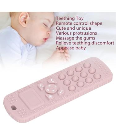 Portable Baby Teething Toy - Remote Control Shaped Massage - Pink - Travel Friendly - Buy Online on GoSupps.com