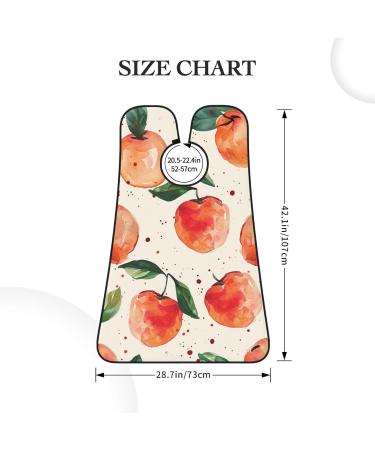 Watercolor Peach Print Beard Bib Apron - Non-Stick Hair Catcher for Men | Perfect Shaving Gifts - One Size Black - Buy Online on GoSupps.com
