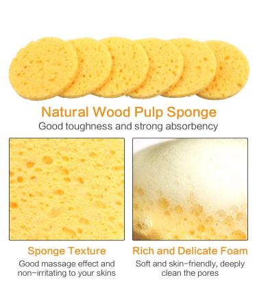 Yangfei 60 Pieces Face Washing Sponge - Soft Facial Sponges for Makeup Remover & Cleansing - Gentle Skin Care - Buy Online on GoSupps.com