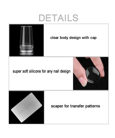 Premium Silicone Nail Art Stamper Set - Jelly Nail Stamper & Scraper for DIY French Nail Designs - International Shipping Available - Buy Online on GoSupps.com