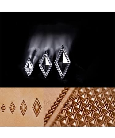 Singring 3D Geometric Diamond Leather Stamping Tools - Set of 3 (S+M+L) | 304 Stainless Steel DIY Leathercraft Carving Stamps - Buy Online on GoSupps.com